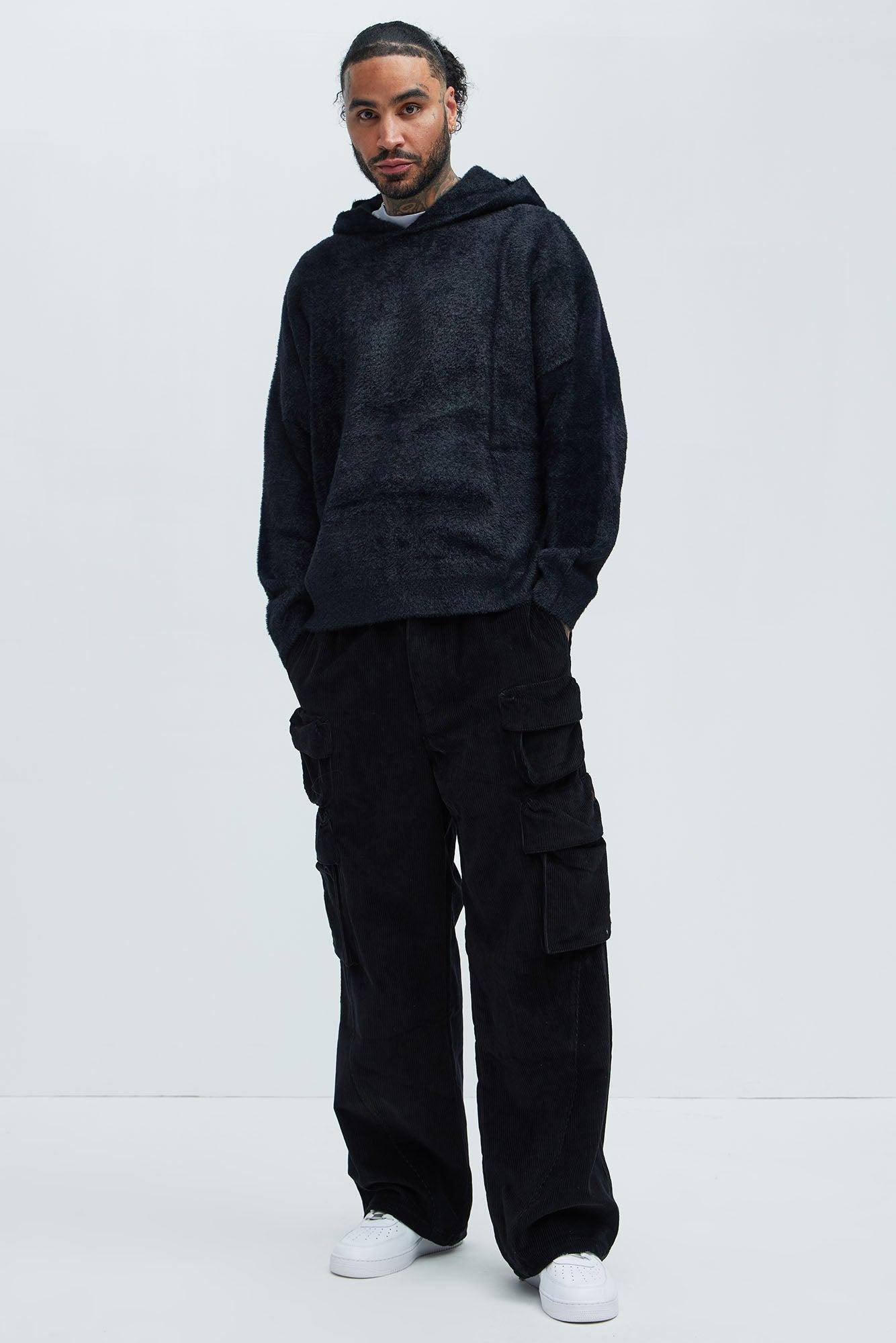 Louie Corduroy Cargo Pants - Black Product Image