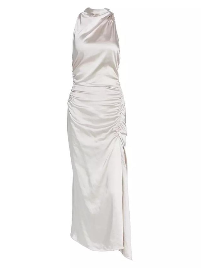 Inez Satin Halter Dress Product Image