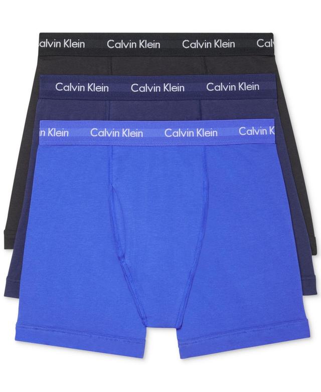 Calvin Klein Underwear Cotton Stretch 3-Pack Boxer Brief (Spellbound/White/Blue Atoll) Men's Underwear Product Image