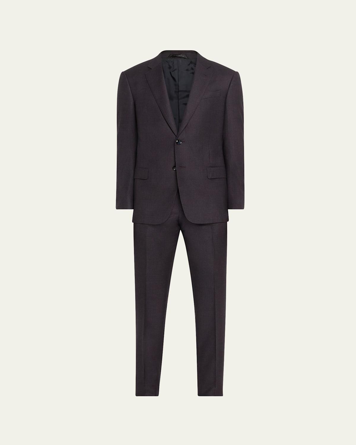 Mens Micro-Textured Wool Suit Product Image