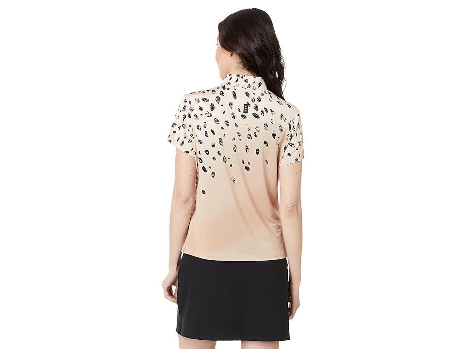 Jamie Sadock Cheetah Sleeveless Top (Creme-Brulee) Women's Clothing Product Image