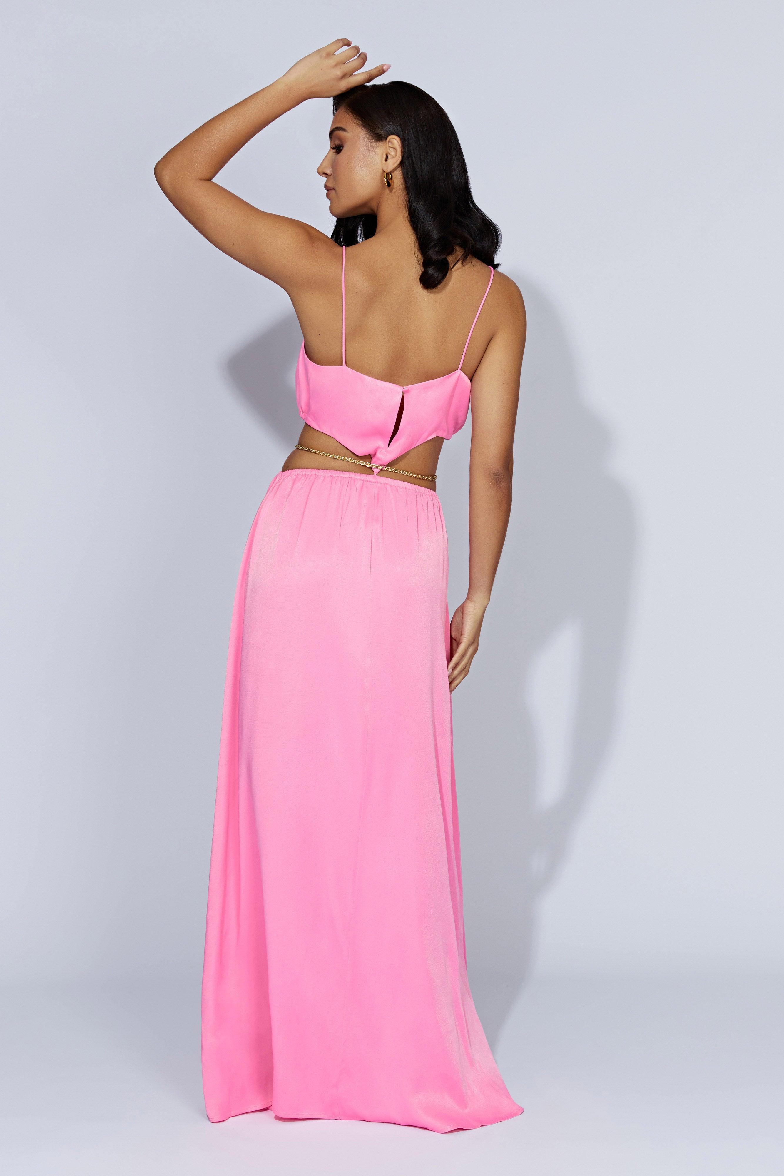 Colette Chain Maxi Dress - Bubblegum Pink Product Image