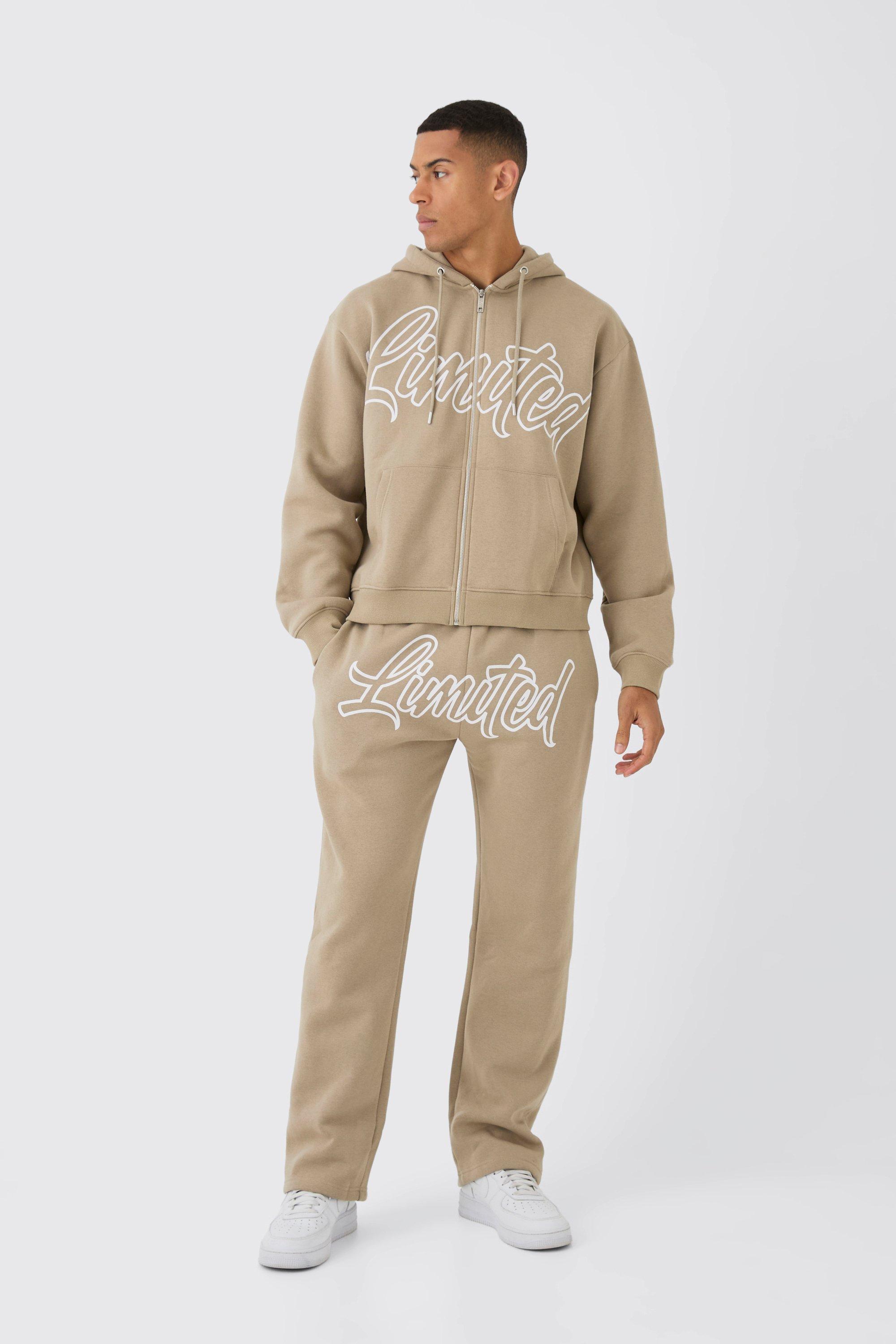 Oversized Boxy Limited Zip Through Hooded Tracksuit | boohooMAN USA Product Image