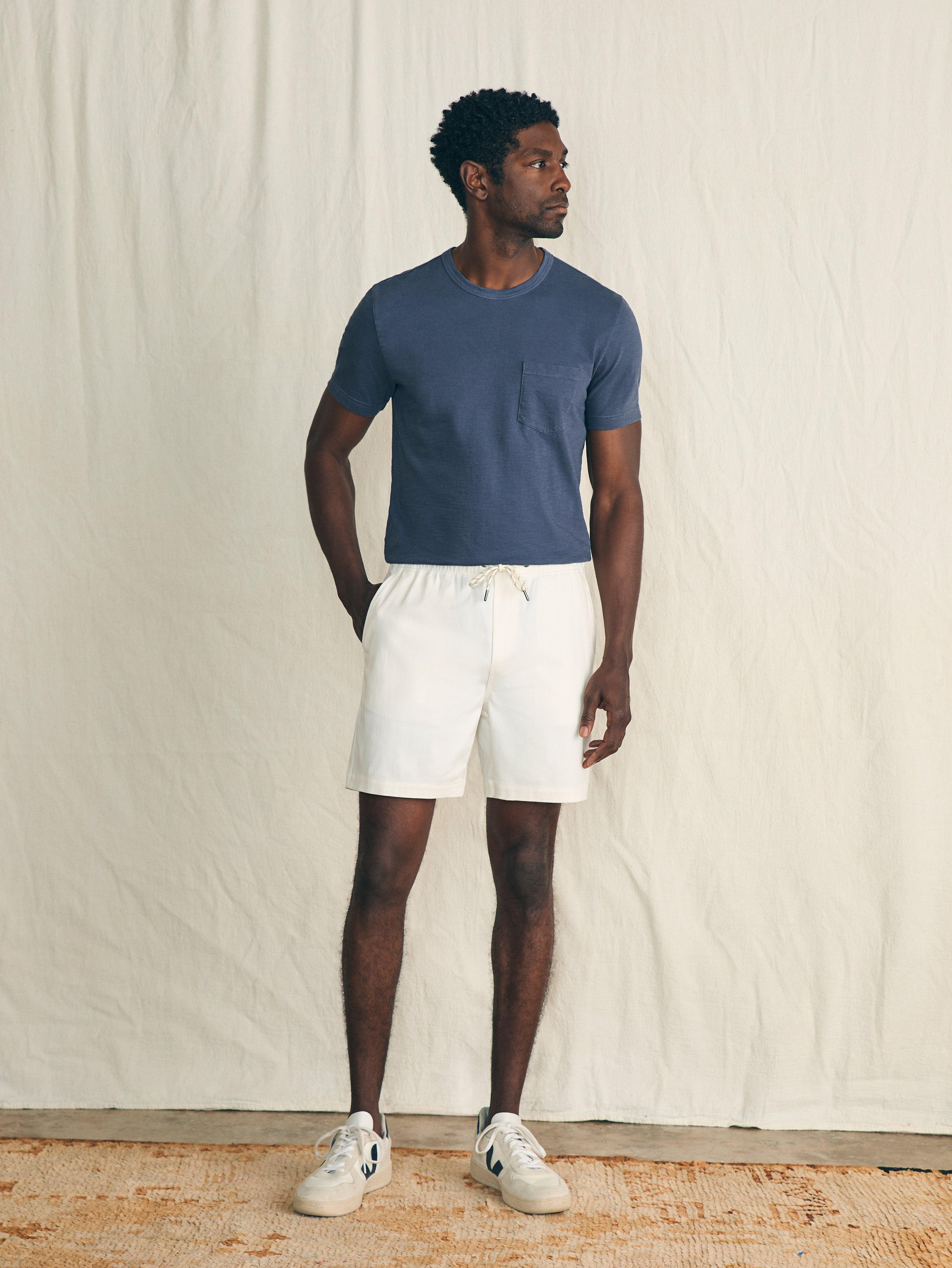 Essential Drawstring Short (6.5" Inseam) - Solar White Male Product Image