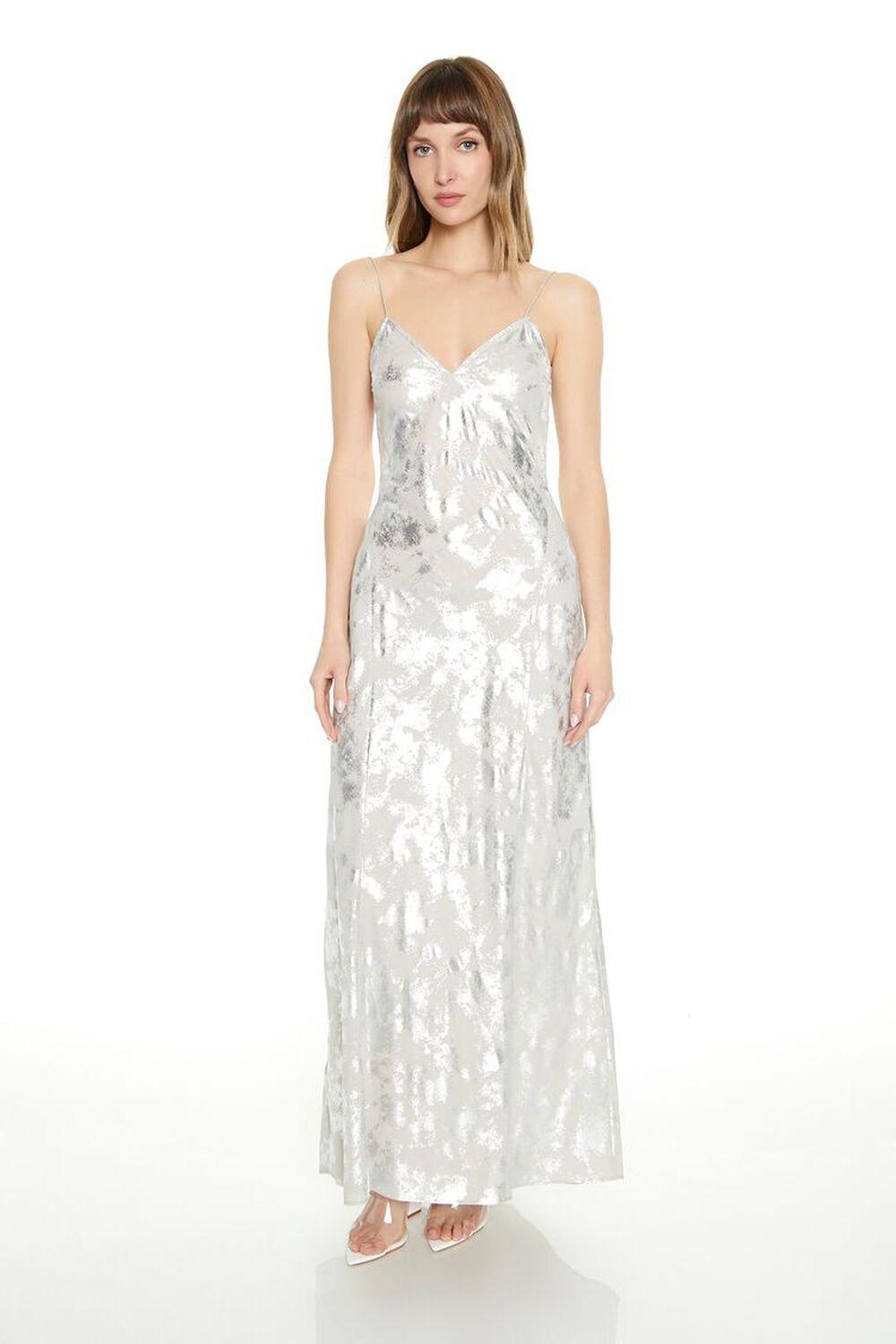 Metallic Burnout Maxi Dress | Forever 21 Product Image