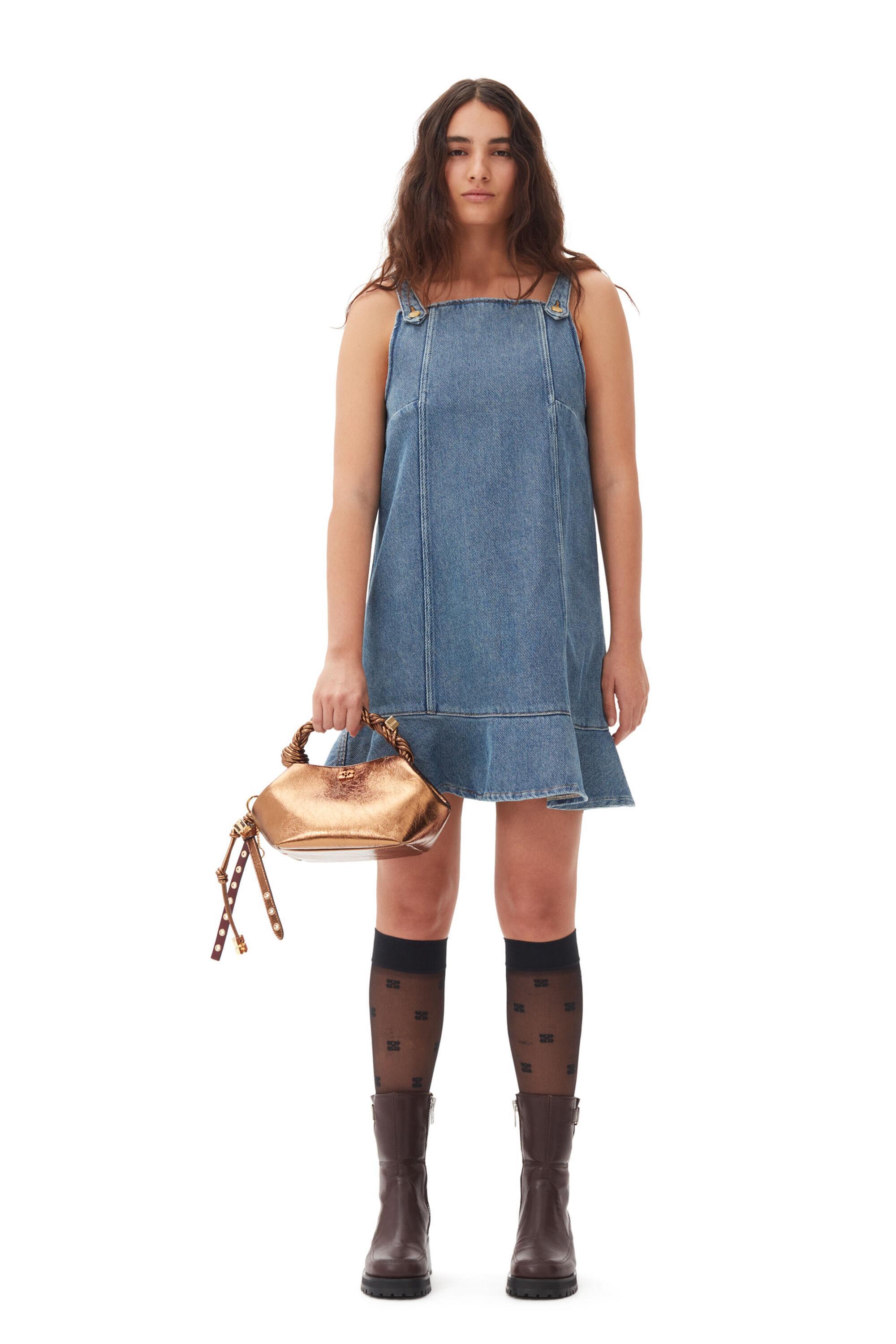 Blue Denim Mini Dress Product Image