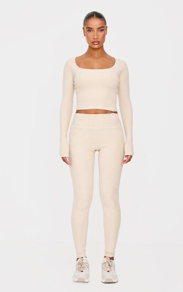 Butter Cream Brushed Rib Under Layer Leggings Product Image