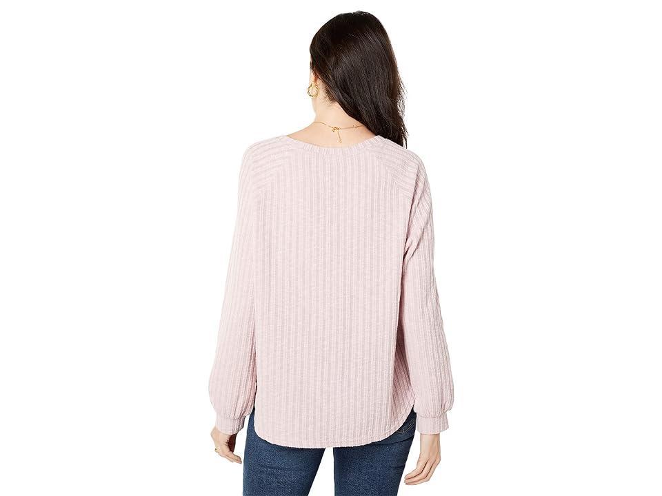 Dylan by True Grit Sweater Knit Easy V-Neck Women's Clothing Product Image