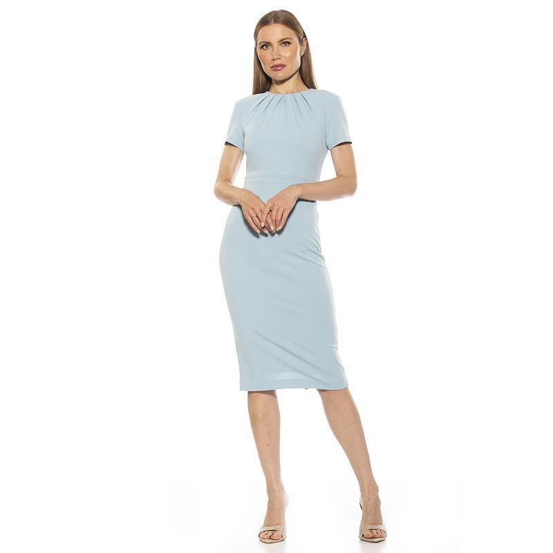 Alexia Admor Womens Quinn Sheath Midi Dress - Halogen Blue Product Image