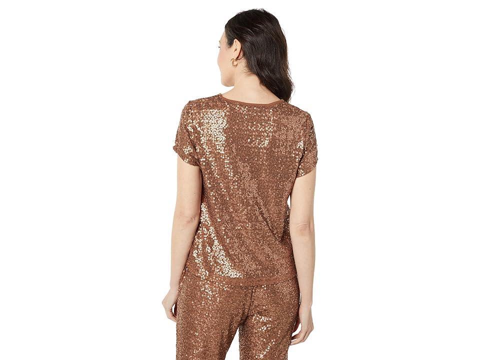 Splendid Oxford Sequin Shirt (Walnut) Women's Clothing Product Image