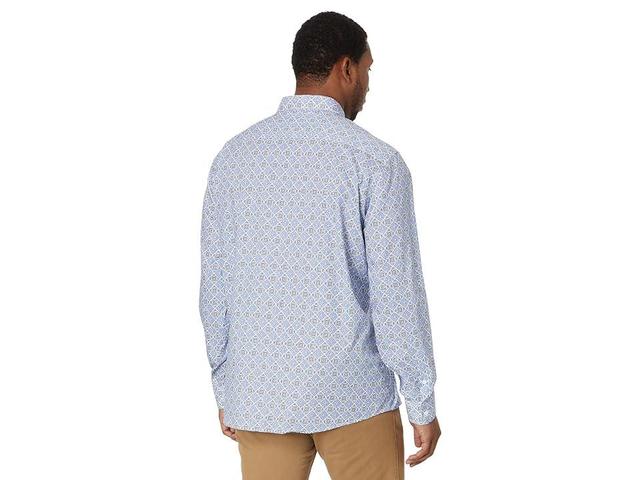 Johnston & Murphy Mosaic Tile Print Shirt Men's Long Sleeve Button Up Product Image