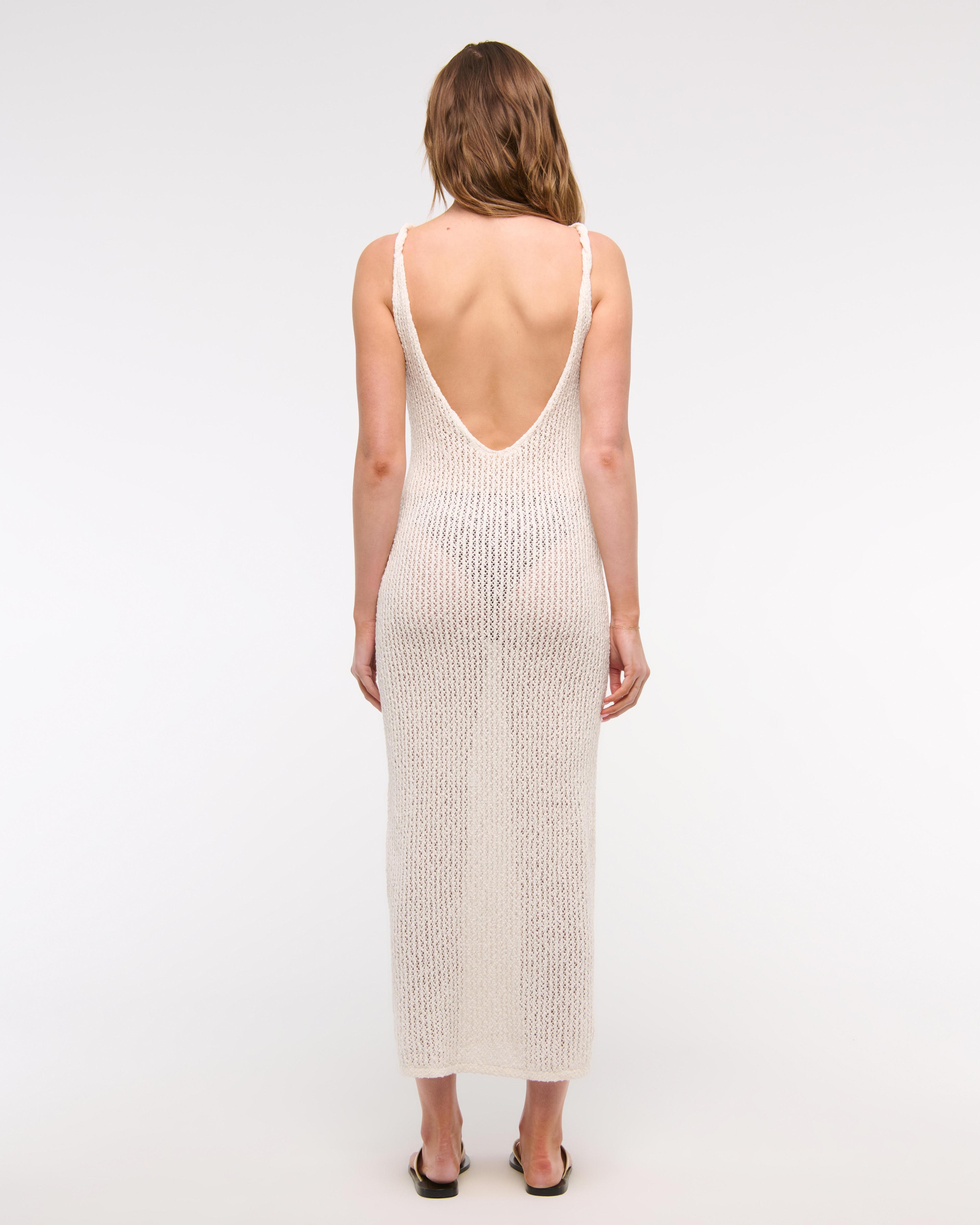 Crochet-Style Maxi Dress Coverup Product Image