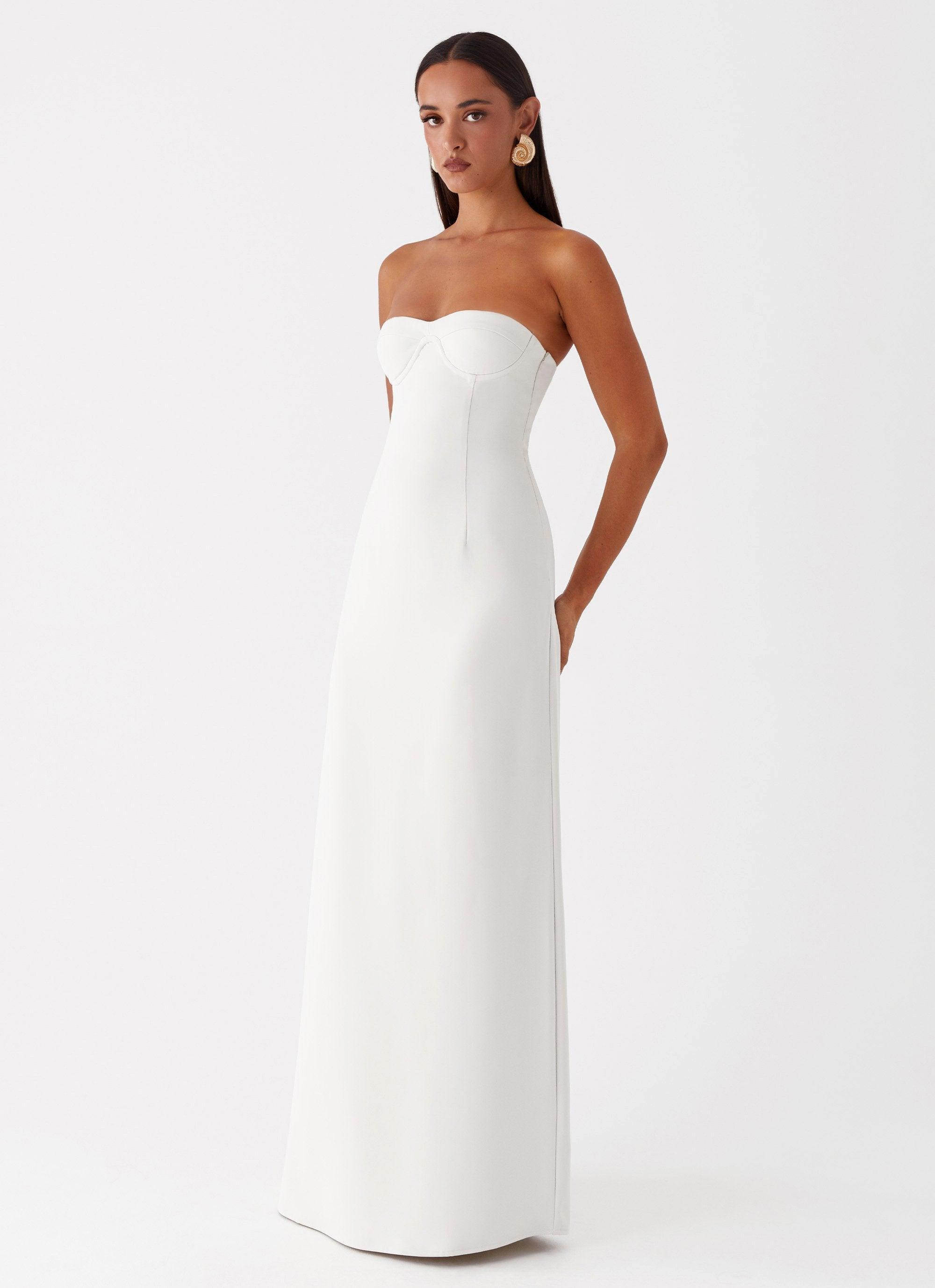 Tasmyn Bustier Maxi Dress - Stone Product Image