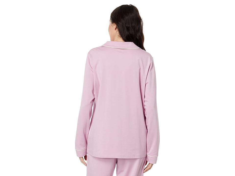 L.L.Bean Super Soft Shrink-Free Button Front Pajama Set (Sea Pine) Women's Pajama Sets Product Image