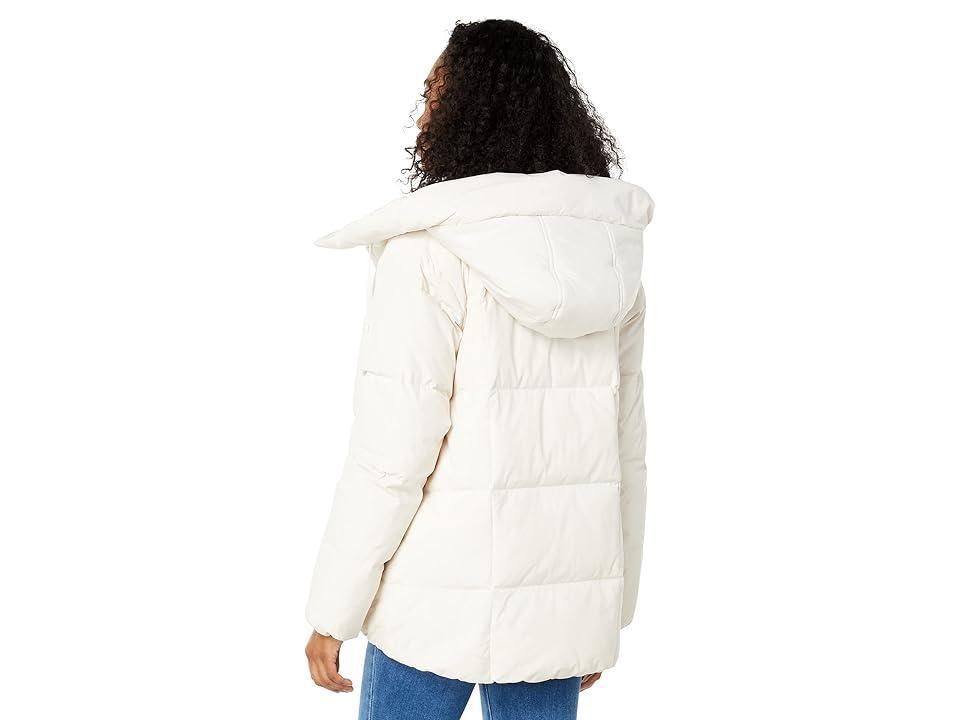 Sanctuary Hooded Down Puffer (Ivory) Women's Clothing Product Image