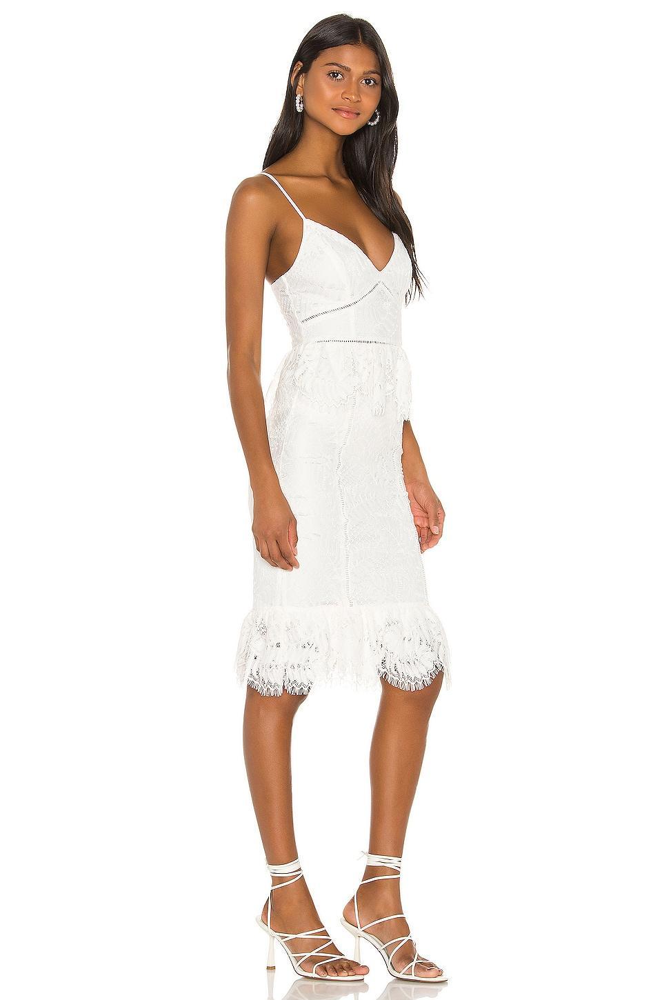 Lovers and Friends Wanderlust Midi Dress in White Product Image