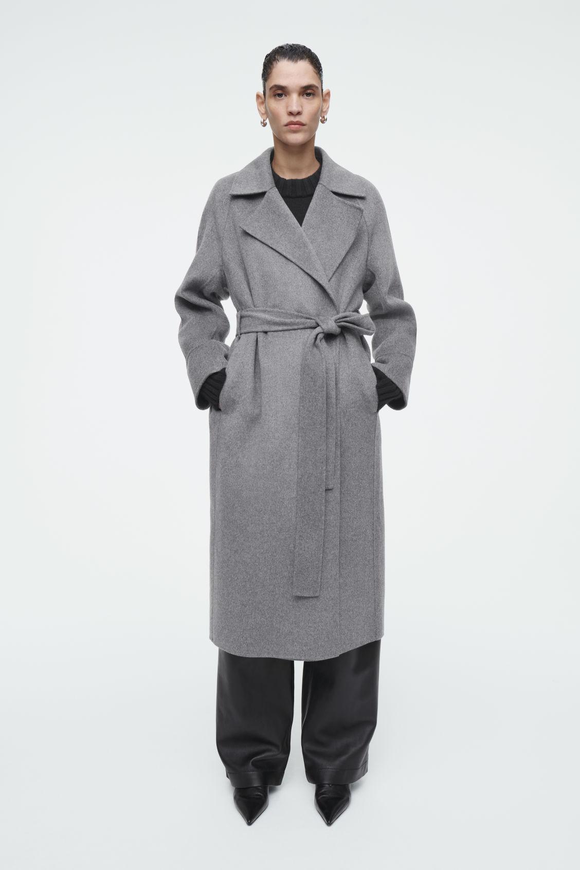 BELTED DOUBLE-FACED WOOL COAT product image