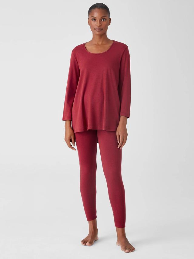 EILEEN FISHER Cozy Brushed Terry Hug High-Waisted Sleep Leggingsfemale Product Image