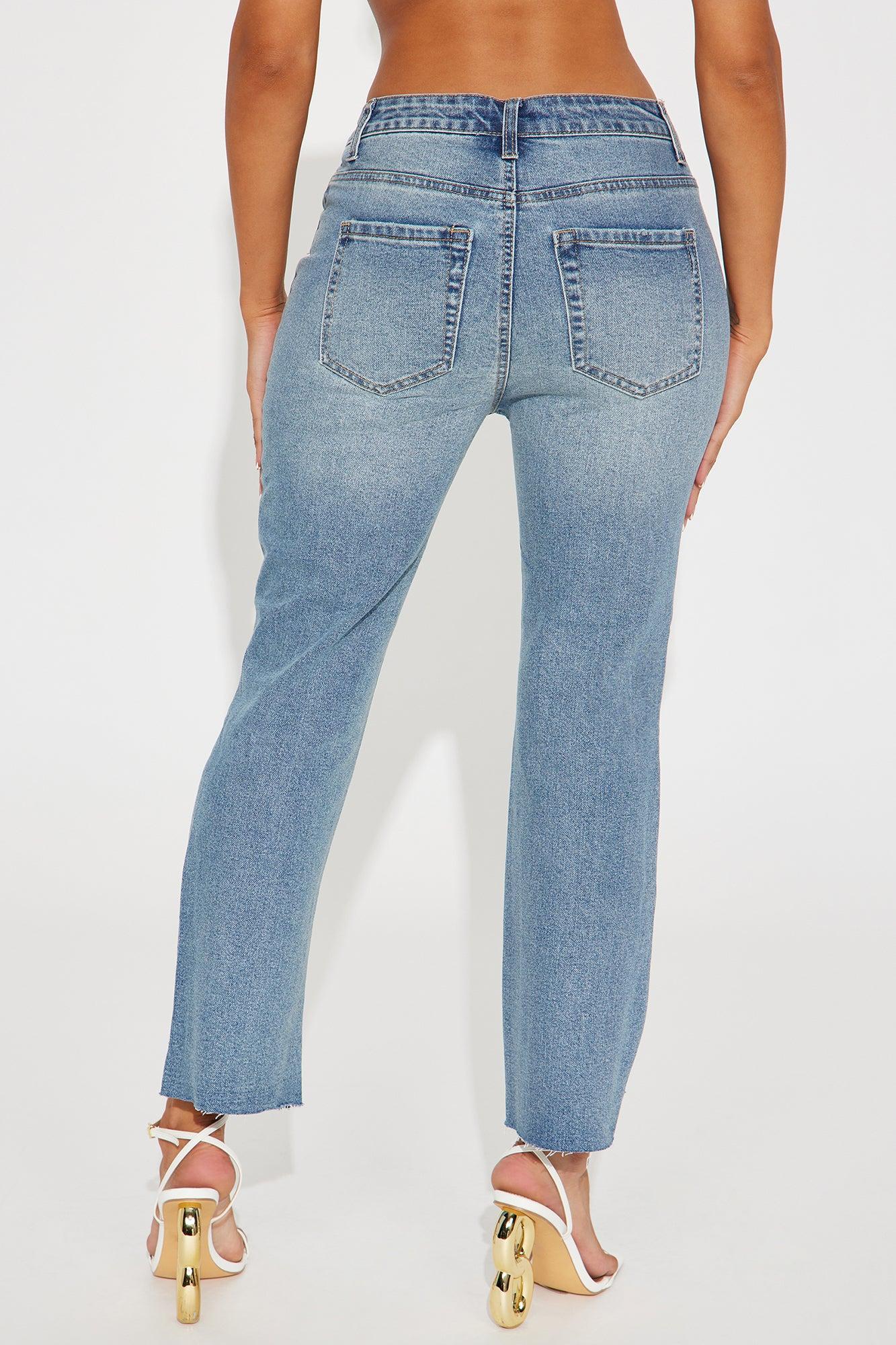 Quite Alright Stretch Cropped Flare Jeans - Medium Wash Product Image