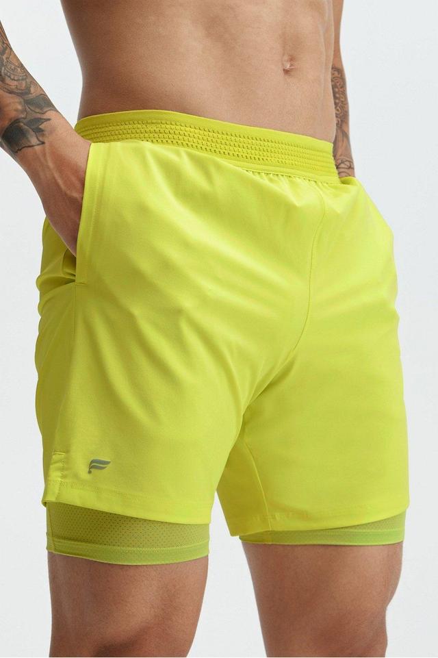 Fabletics Men The Fundamental Short (Lined) male Zest Size L Product Image