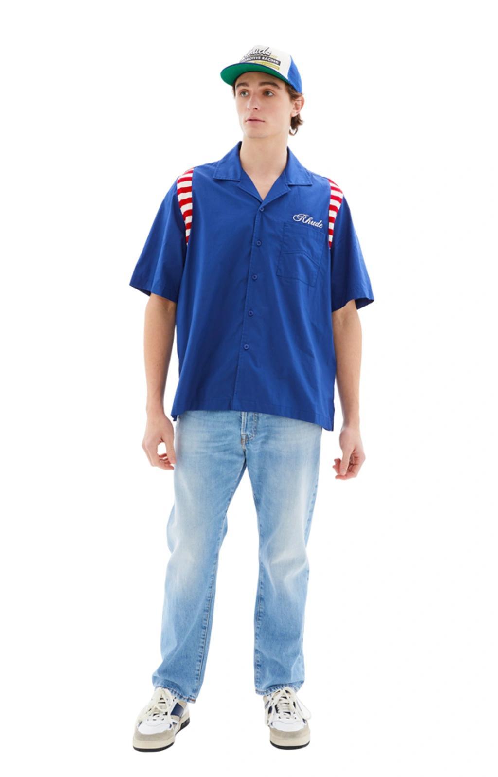 RHUDE America Spirit Poplin Shirt In Navy Product Image