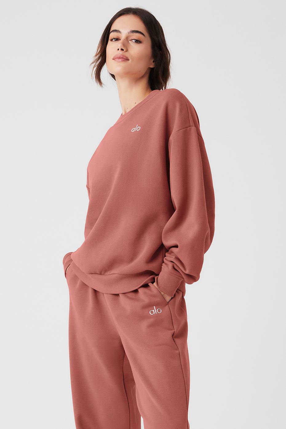 Accolade Crew Neck Pullover - Soft Terracotta Female Product Image