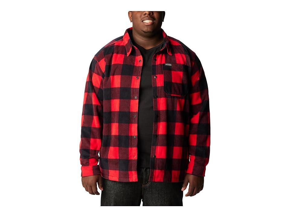 Columbia Big Tall Steens Mountain Printed Shirt Jacket (Mountain Check Print) Men's Clothing Product Image