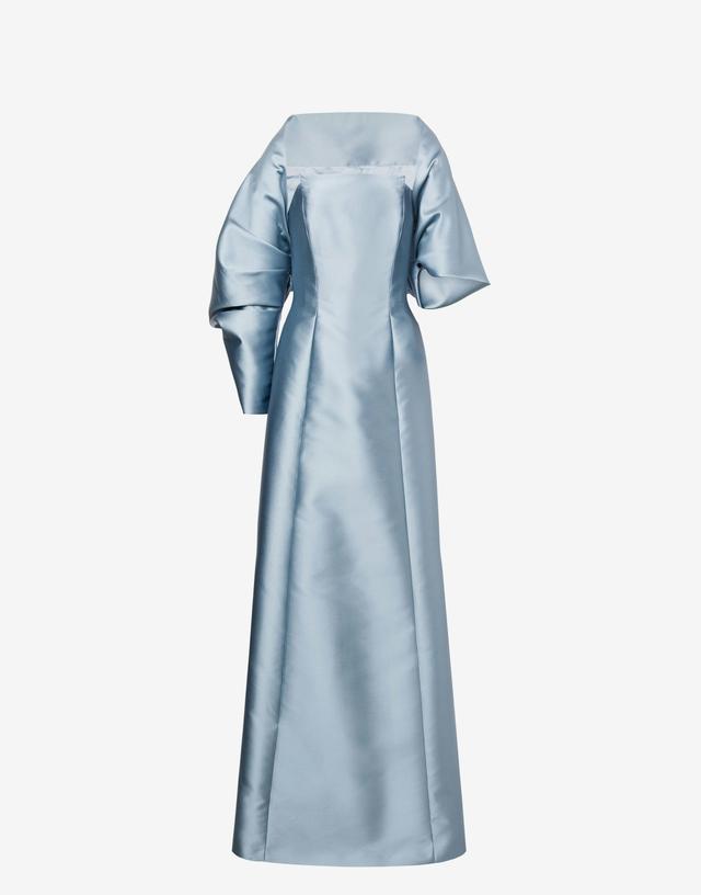 Long mikado dress with shrug Product Image