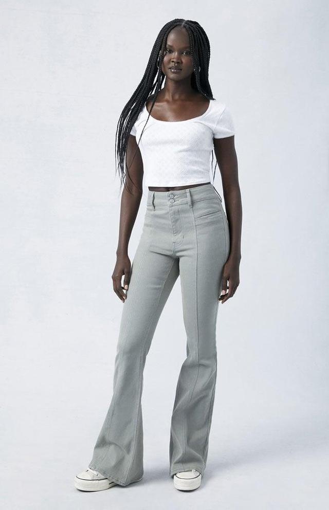 Women's High Waisted Flare Pants - Product Image