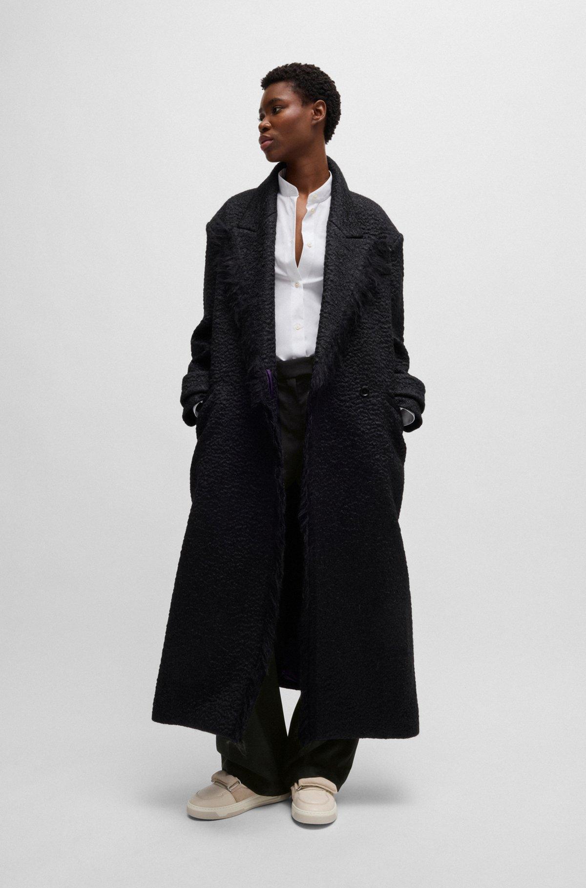 NAOMI x BOSS regular-fit trousers in natural-stretch wool Product Image