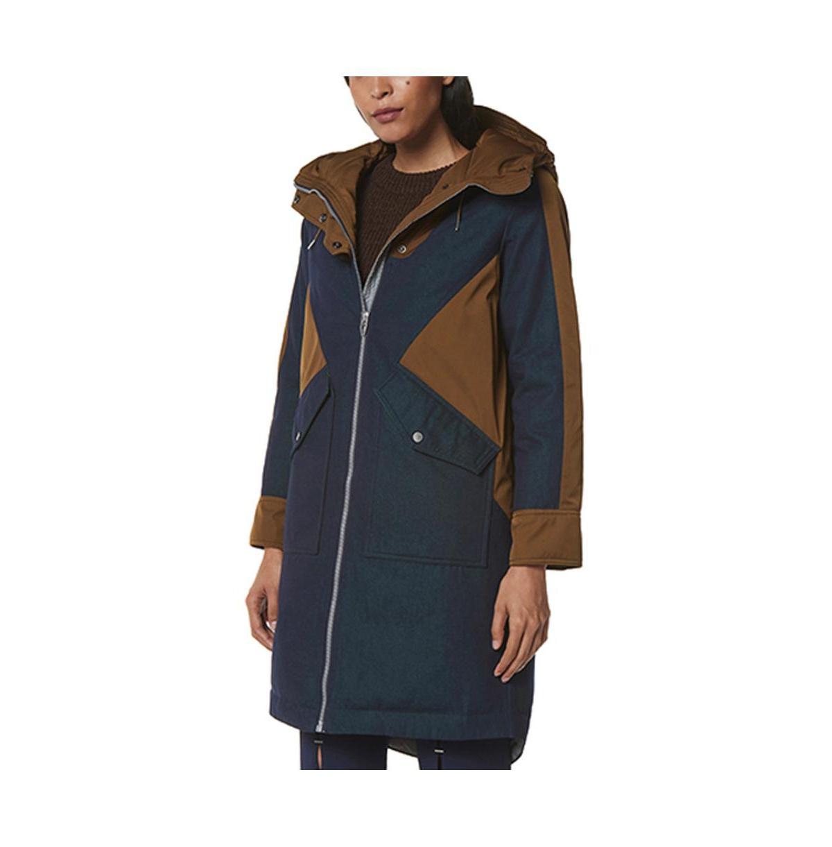 Andrew Marc Black Label Womens Hayler s Mixed Media Parka Coat Product Image