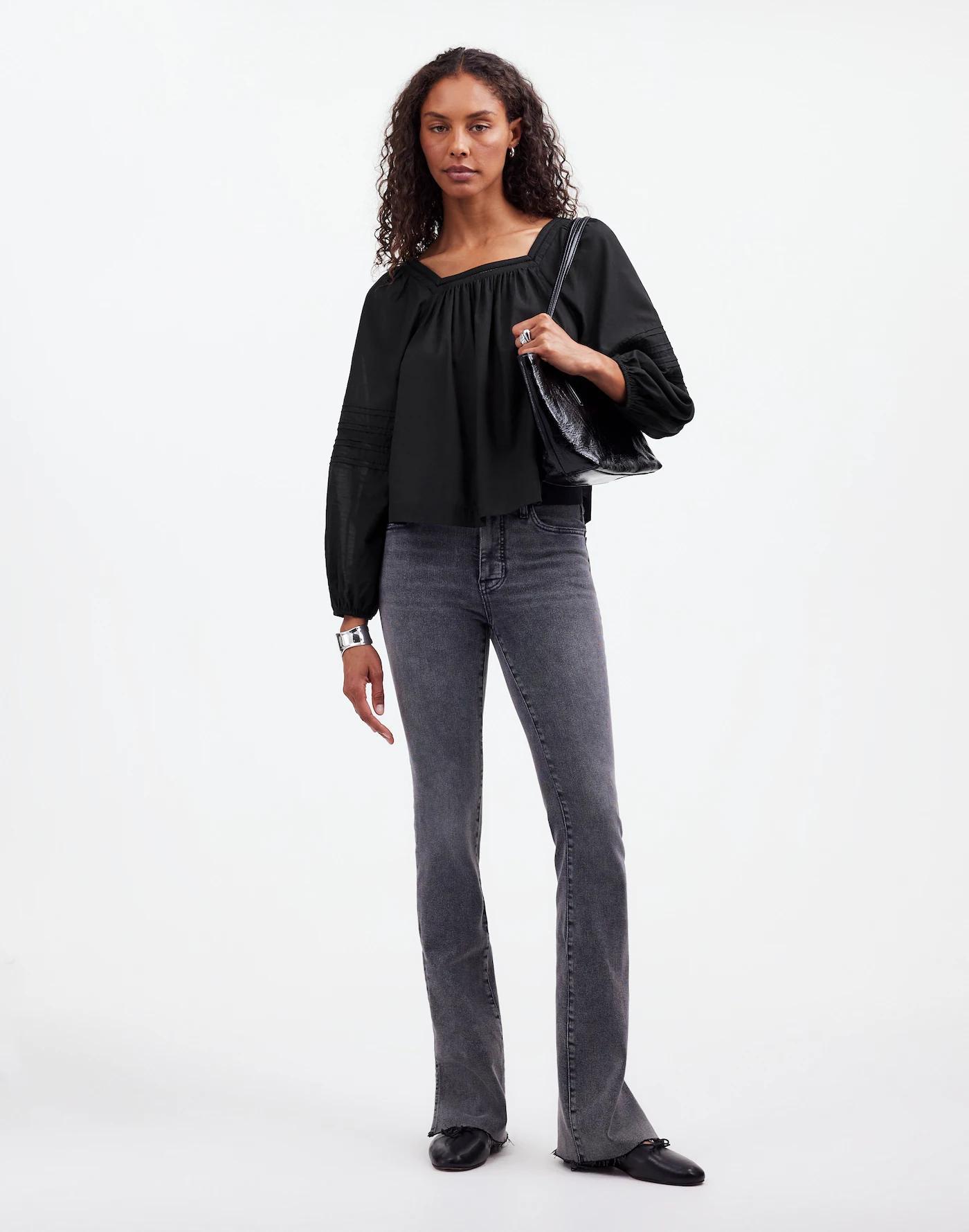 Square-Neck Long-Sleeve Top Product Image