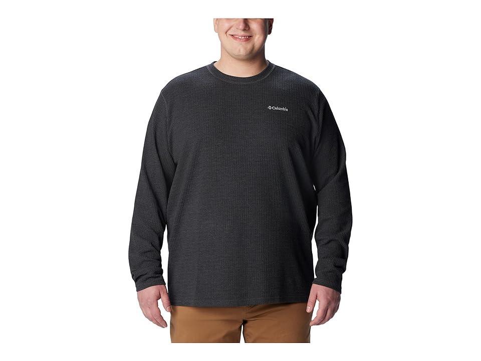 Columbia Big Tall Pine Peak II Waffle Long Sleeve Crew Heather) Men's Clothing Product Image