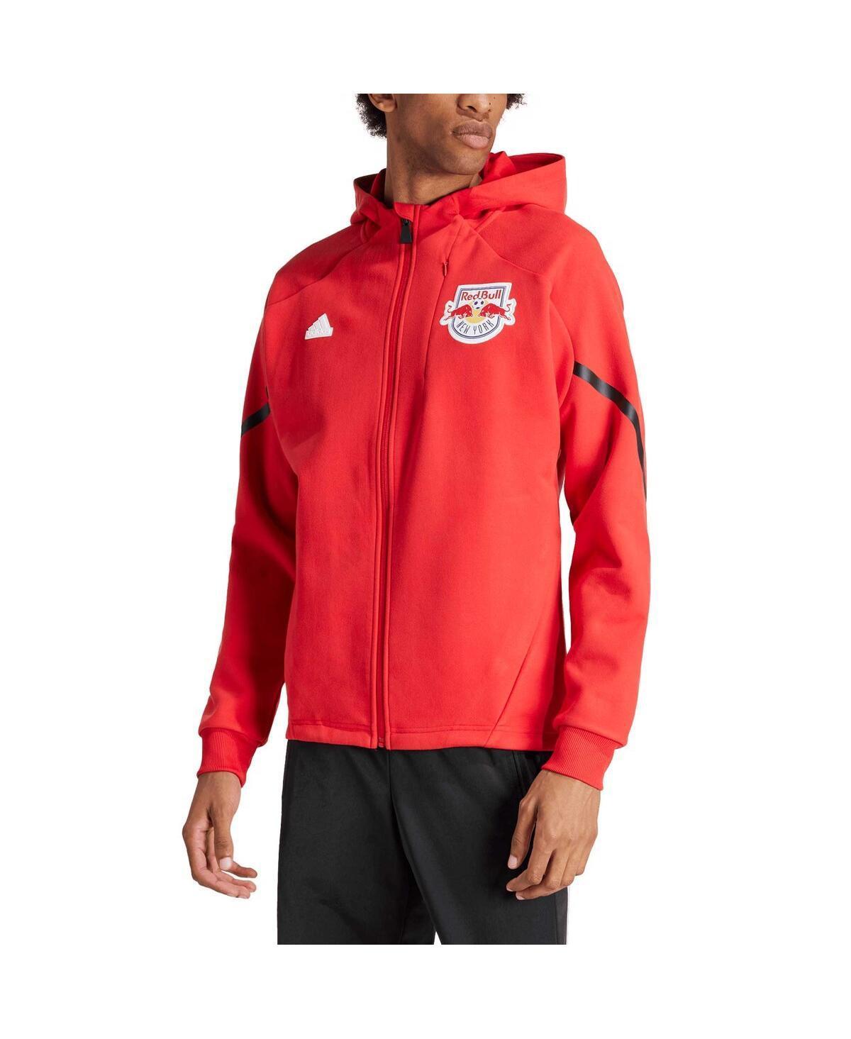 Mens adidas Red New York Red Bulls 2024 Anthem Travel Full-Zip Jacket Product Image