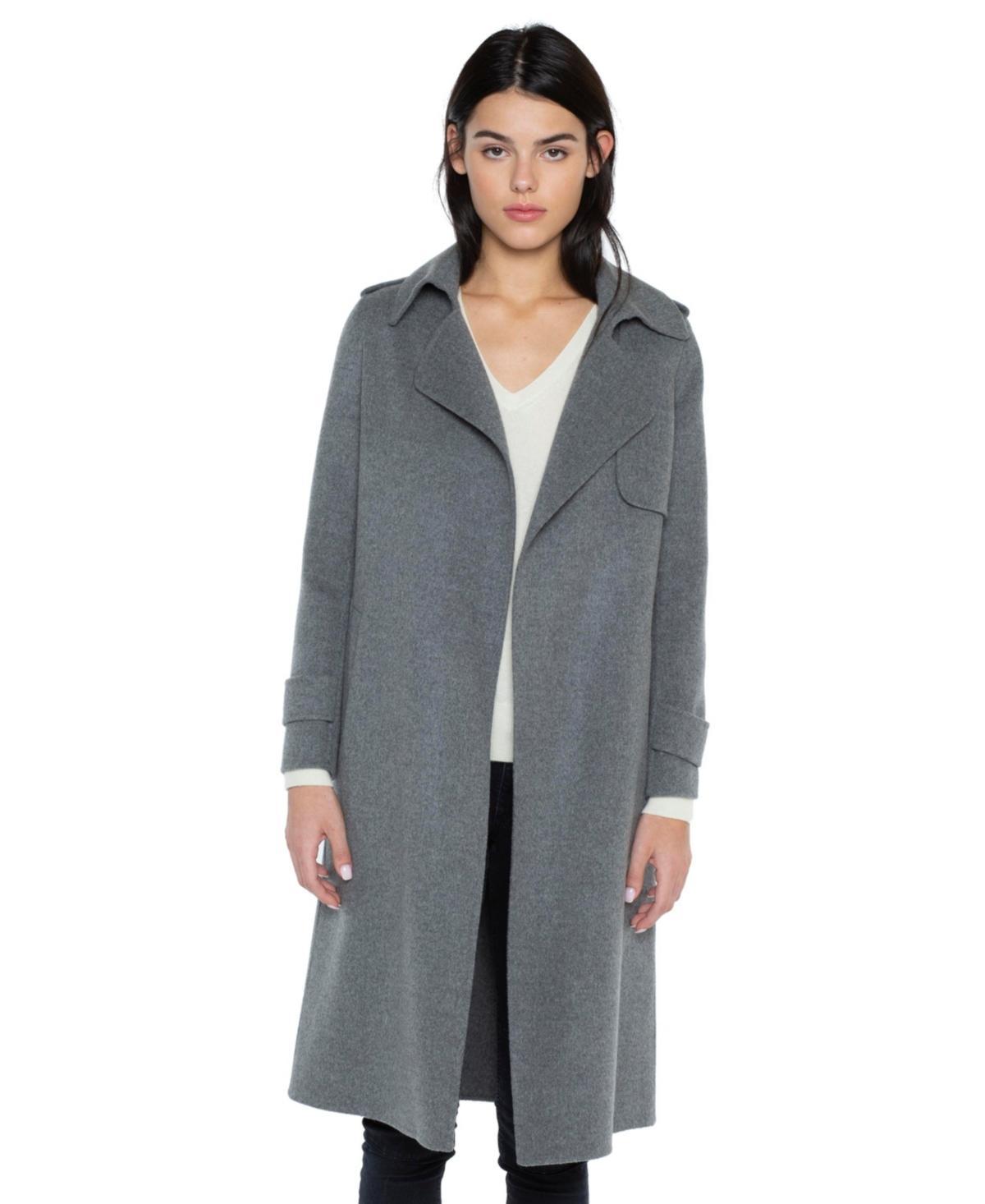 Jennie Liu Womens Cashmere Wool Double-faced Overcoat Product Image