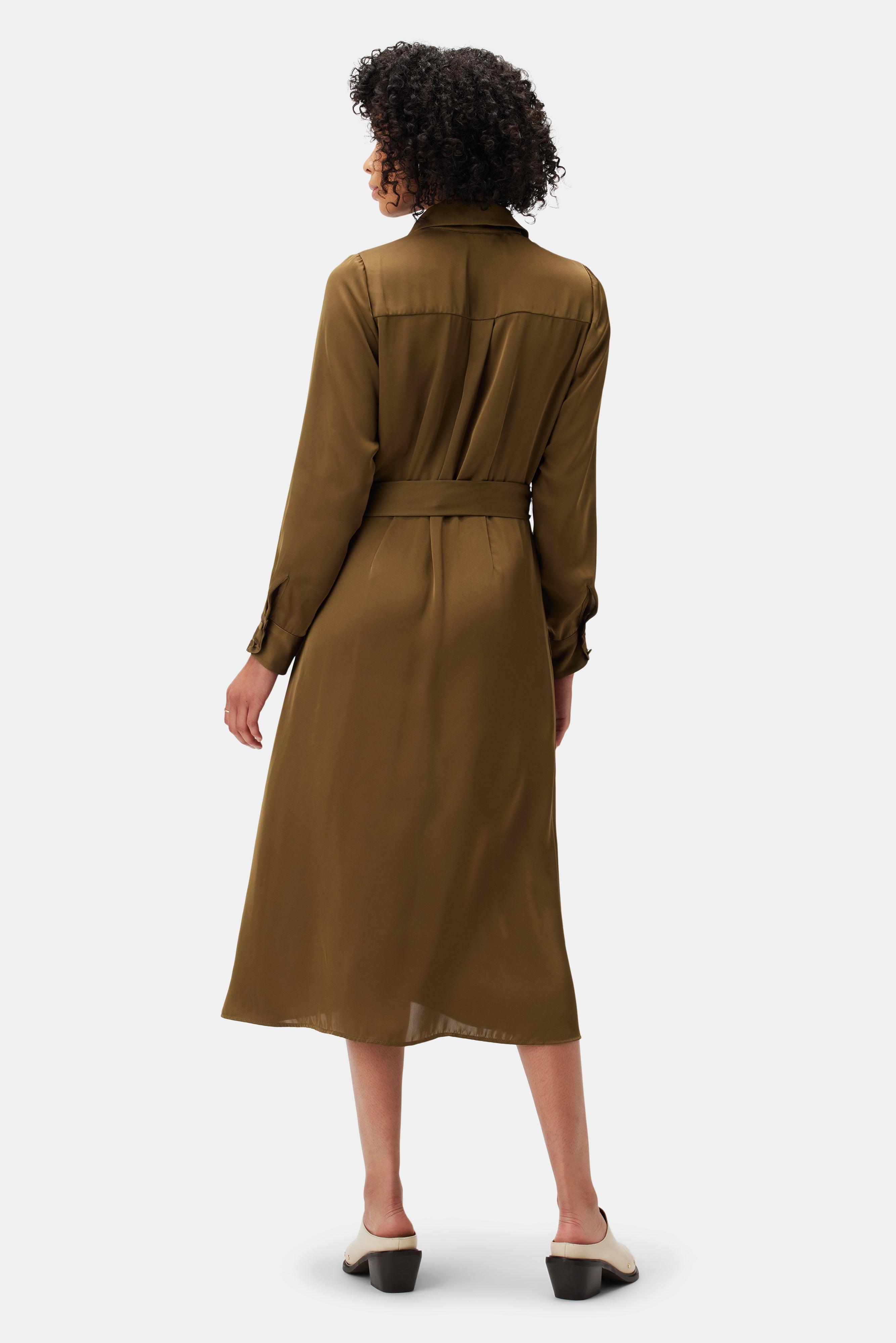 Joyce Dress - Bronzed Olive Product Image