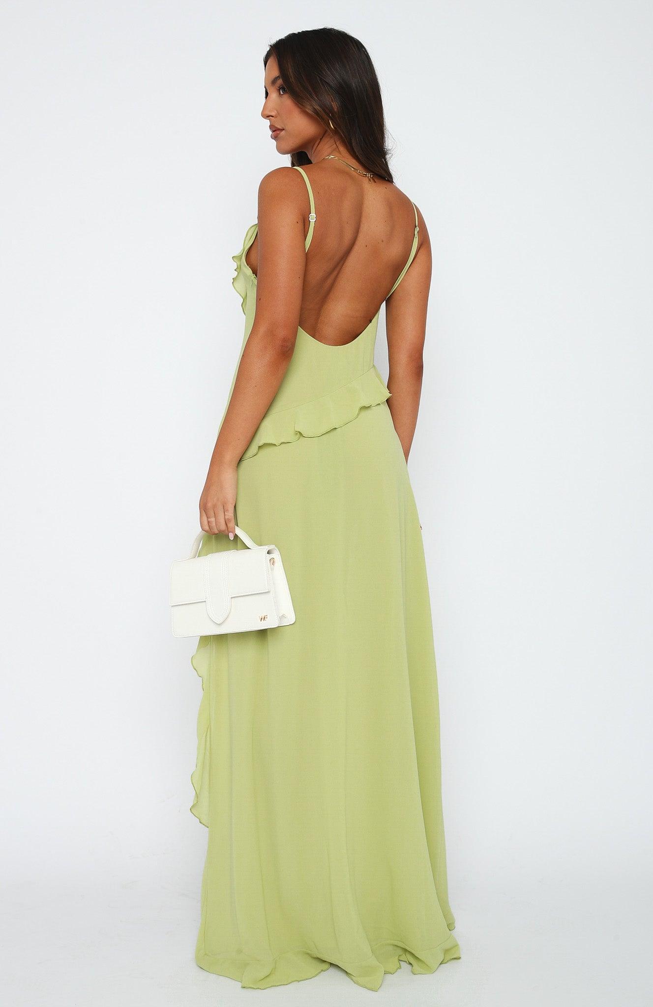 End Of The Road Maxi Dress Matcha Product Image