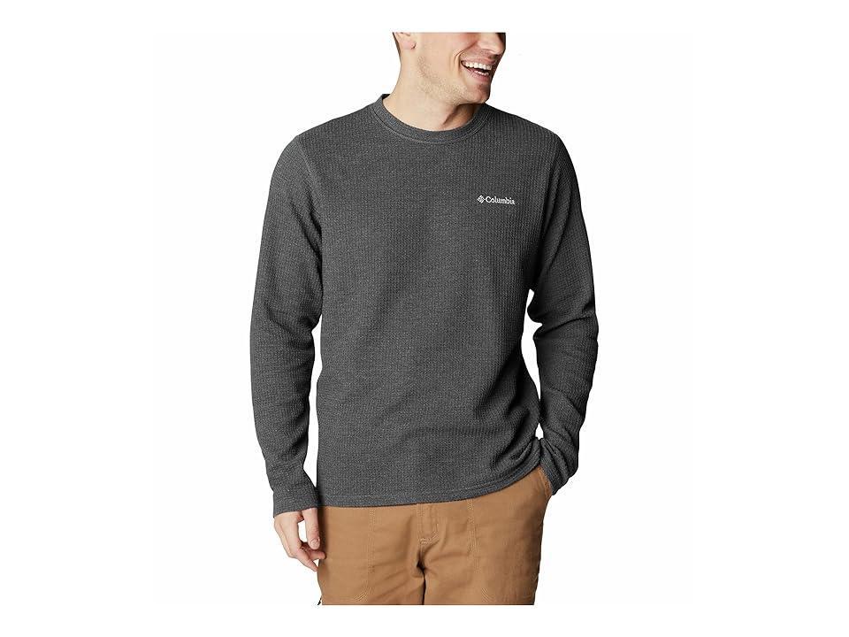 Columbia Pine Peak II Waffle Long Sleeve Crew Heather) Men's Clothing Product Image