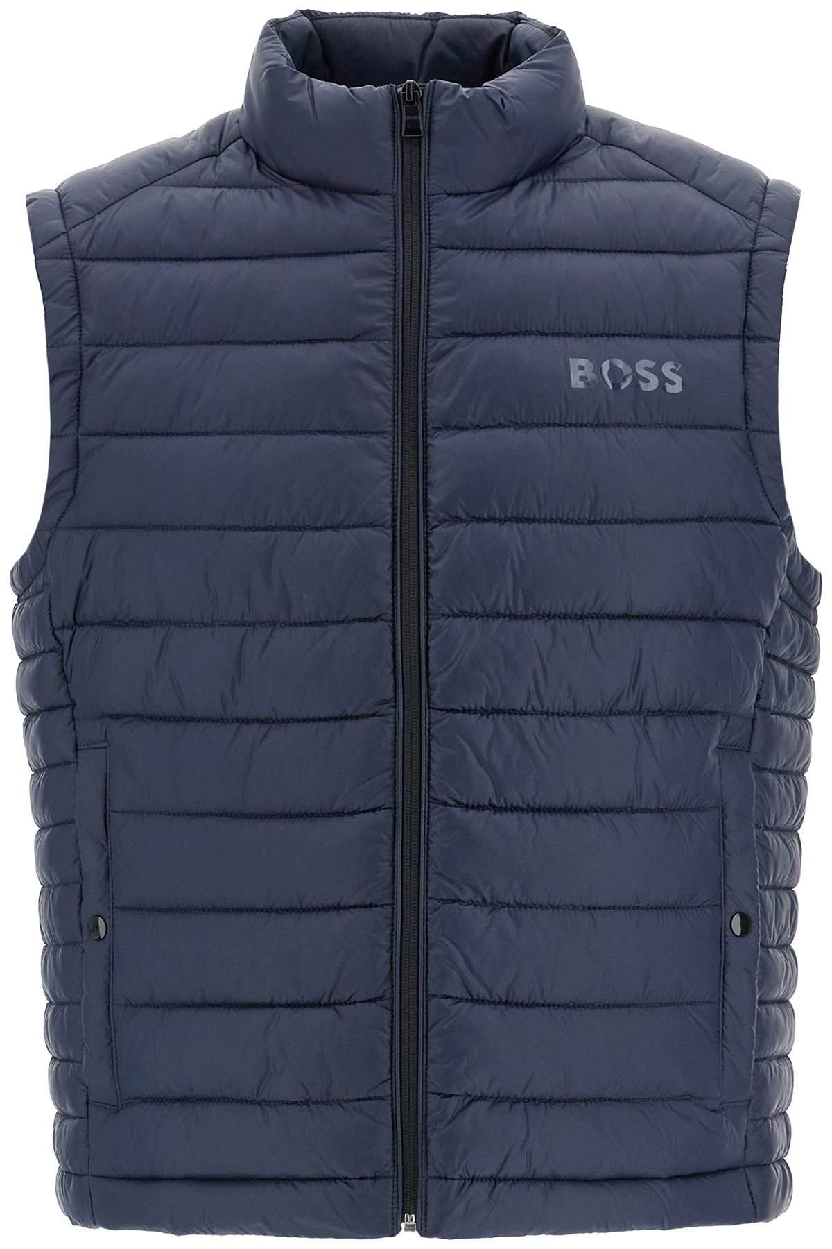 HUGO BOSS Calano Quilted Puffer Vest In Blue Product Image