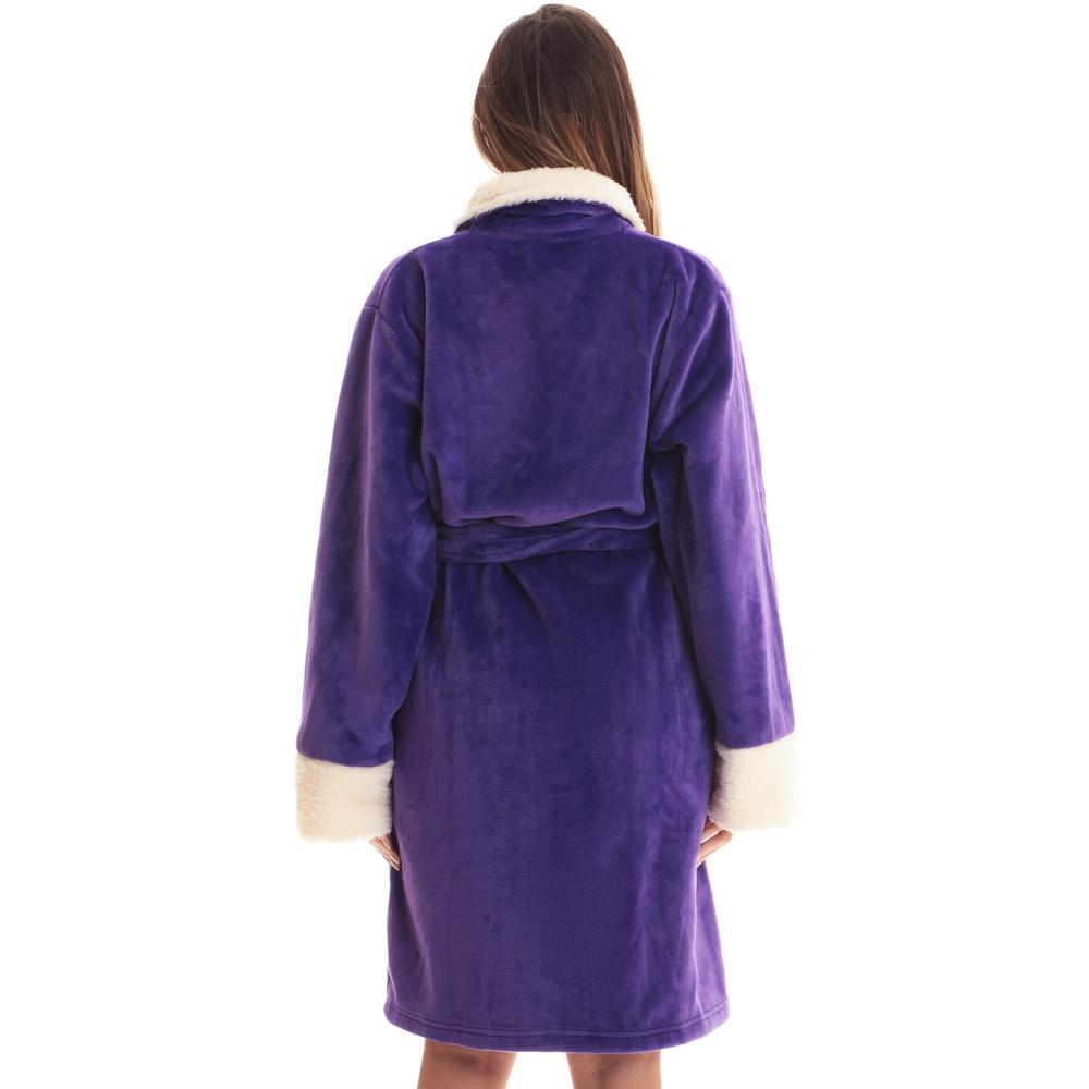 Just Love Womens Plush Solid Robe | Ladies Bathrobe 6947-PUR-XS Product Image