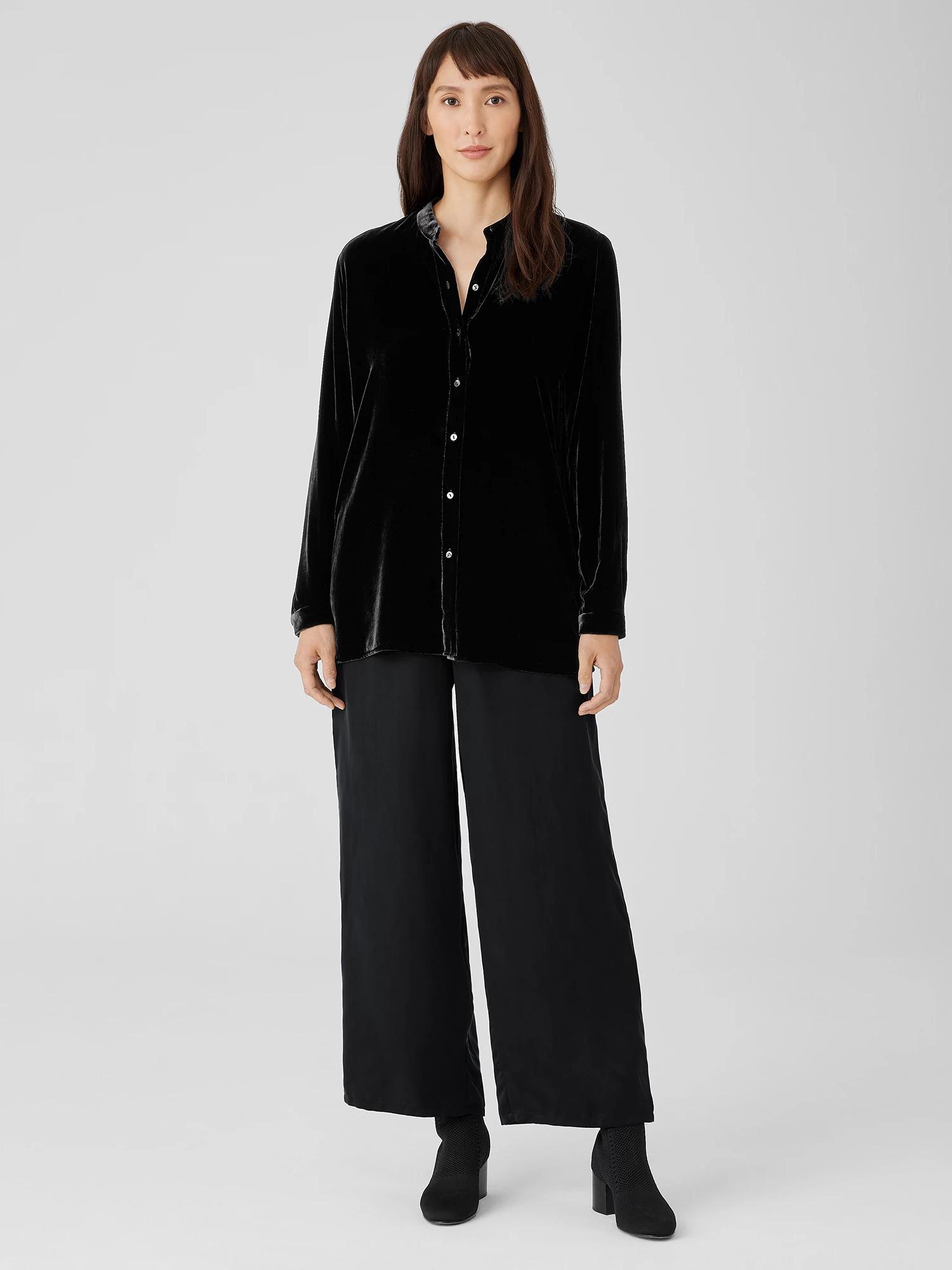 EILEEN FISHER Sandwashed Cupro Wide-Leg Pantfemale Product Image