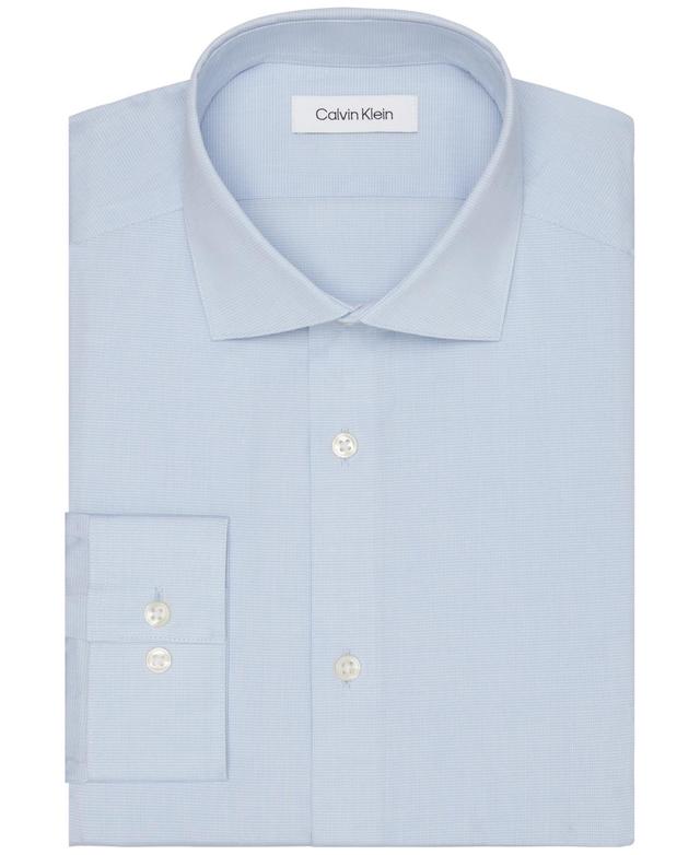 Calvin Klein Mens Steel + Slim-Fit Wrinkle-Free Dress Shirt Product Image