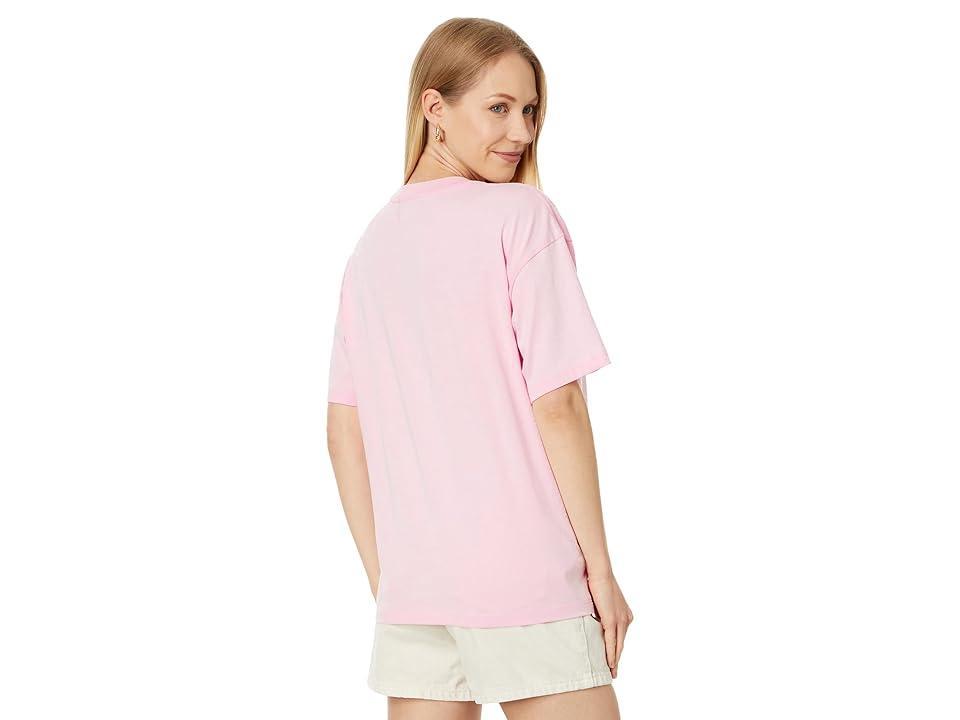 Vineyard Vines Oversized Crew Neck SS Tee (Flamingo) Women's Clothing Product Image