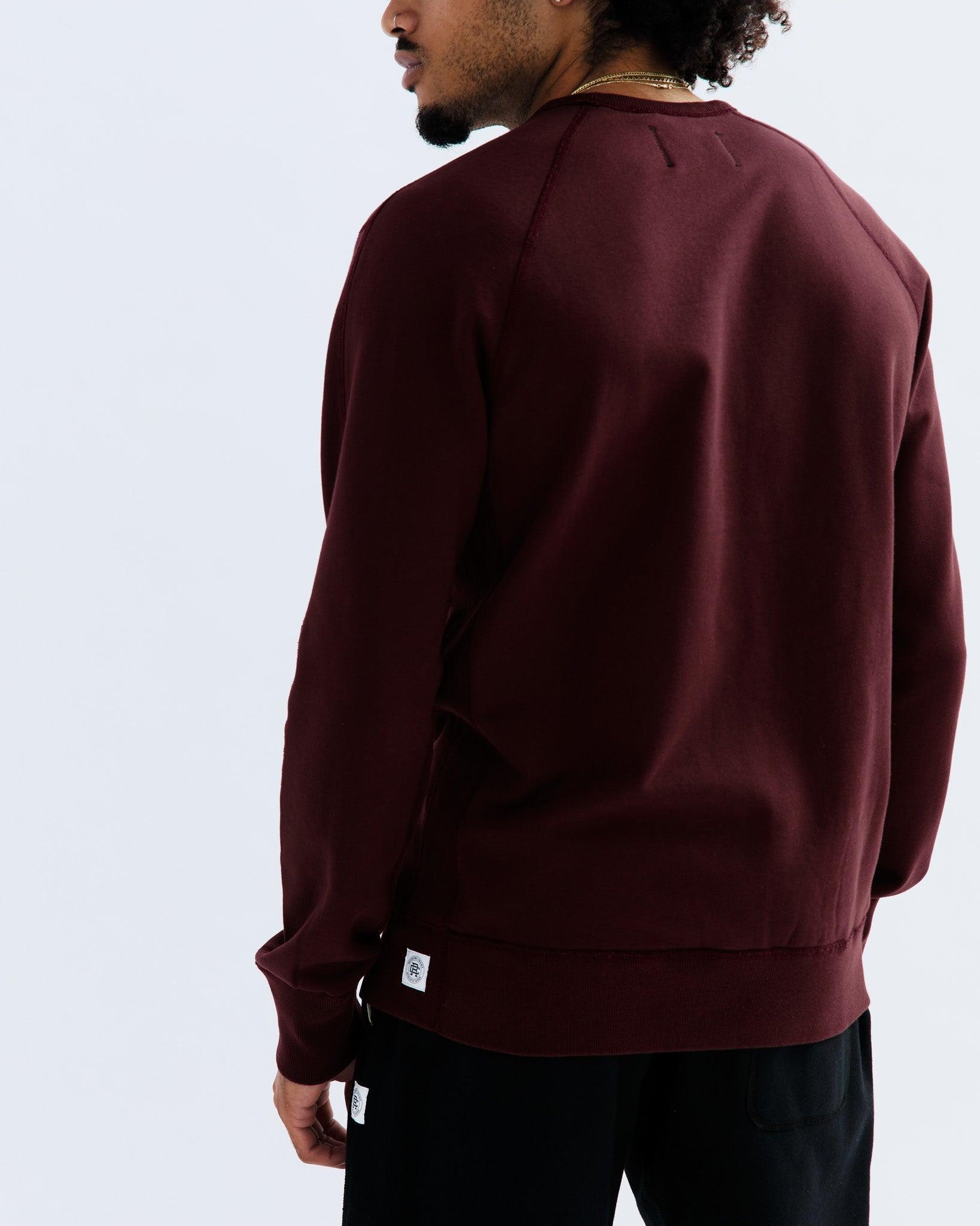 0984. Herringbone Terry Crewneck - Crimson Red Product Image