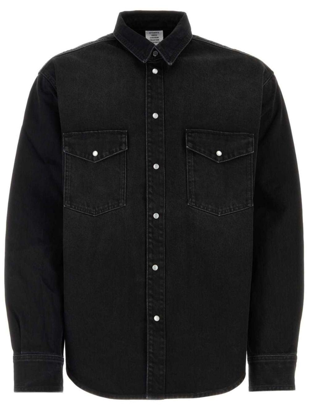 Denim Shirt In Black Product Image