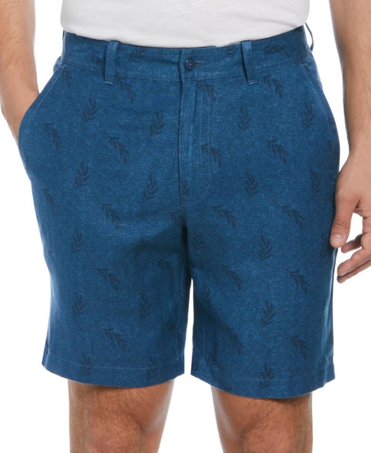 Cubavera Men's Linen Blend Tropical Leaf Print Shorts Product Image