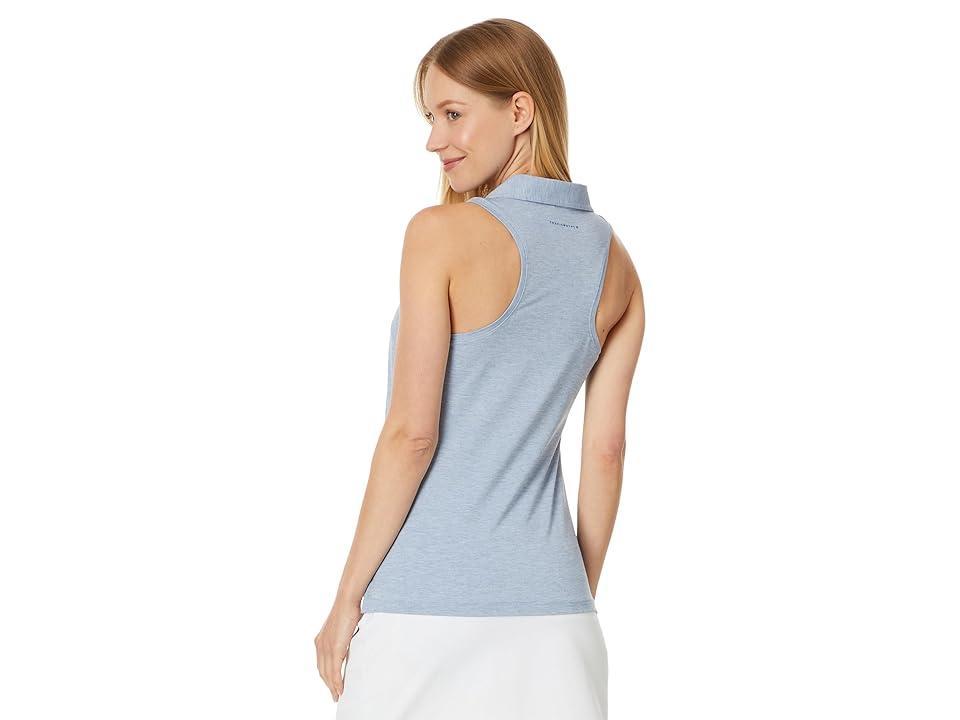 TravisMathew Featherweight Active Sleeveless Polo (Heather Moonlight ) Women's Clothing Product Image