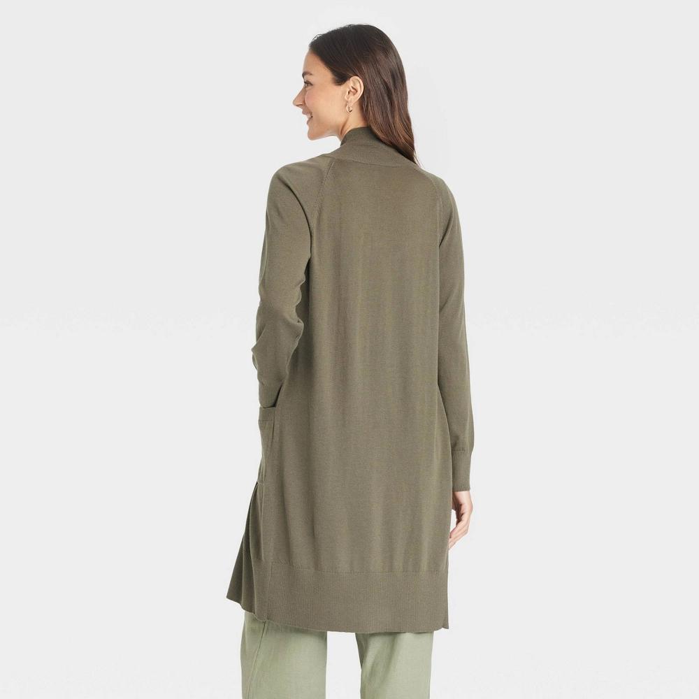 Women's Duster Cardigan - A New Day™ Olive M Product Image