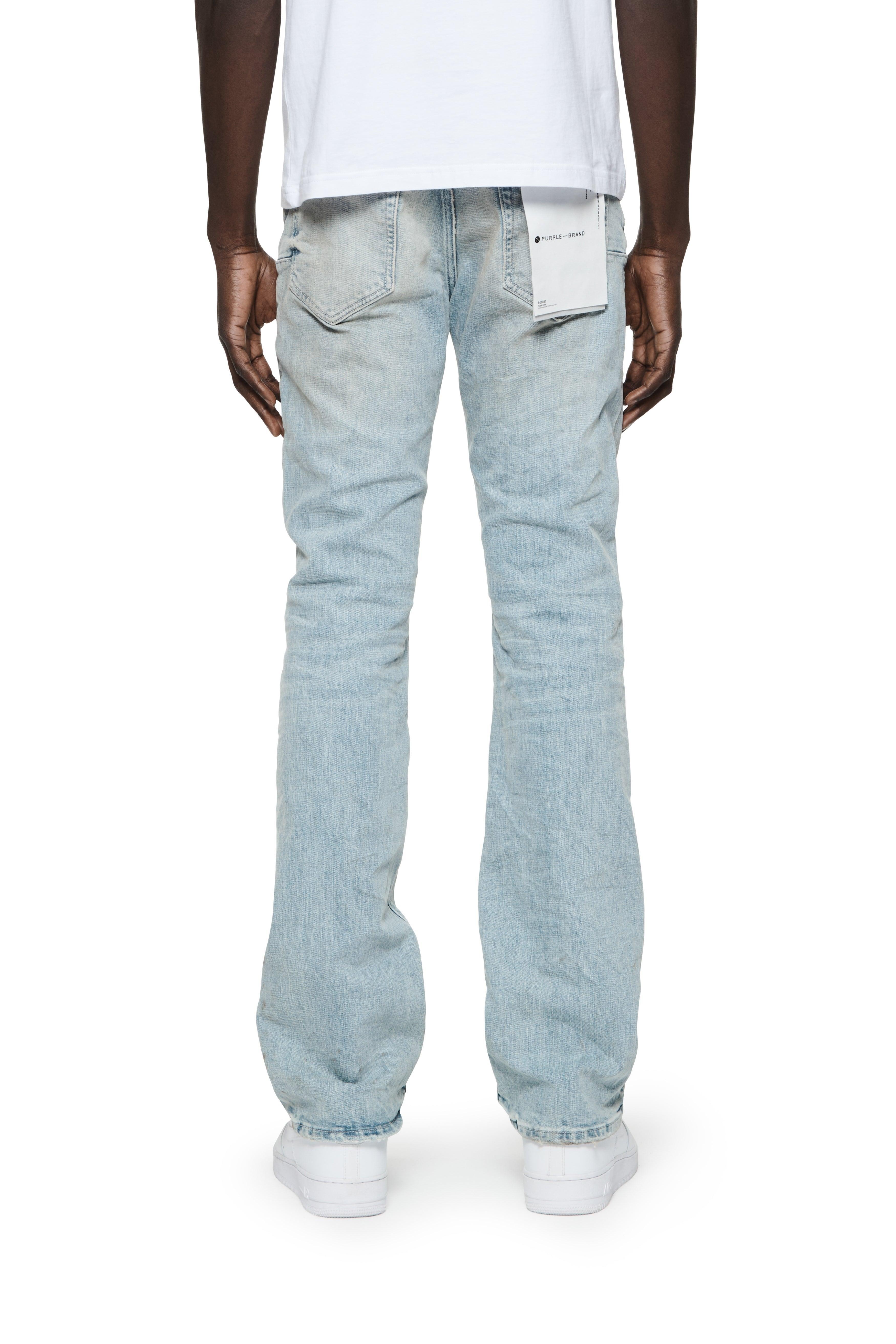 P004 Worn Light Indigo Flare Jeans Male Product Image