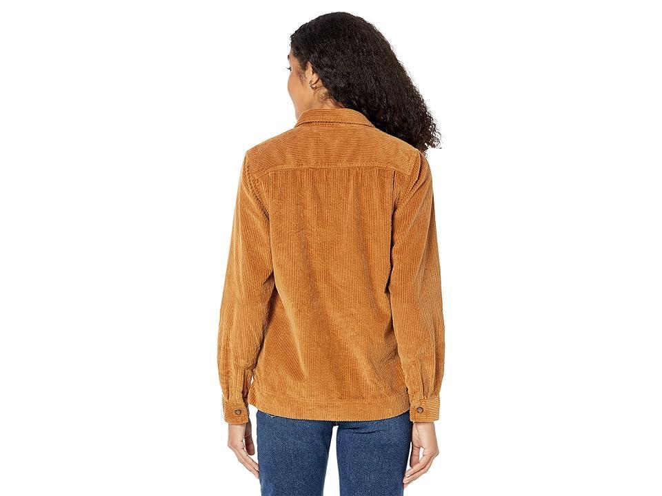 L.L.Bean Comfort Corduroy Relaxed Shirt Long Sleeve (Saddle) Women's Clothing Product Image